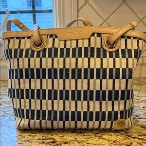 Spartina 449 Blue and Tan Checkered Tote